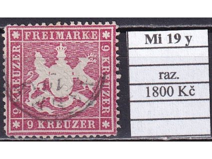 Wurttemberg Mi 19 y razítkované