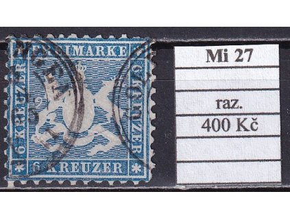 Wurttemberg Mi 27 razítkované