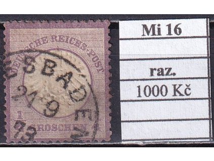Deutsches Reich Mi 16 razítkované