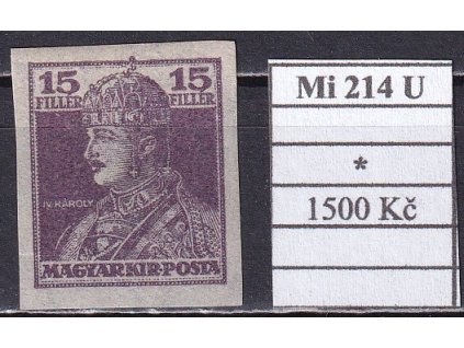 Maďarsko Mi 214 U po nálepce