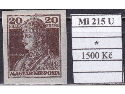 Maďarsko Mi 215 U po nálepce