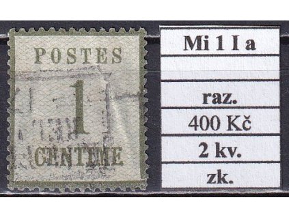 Elsass und Lothringen Mi 1 I a razítkované zkoušené 2. kv.