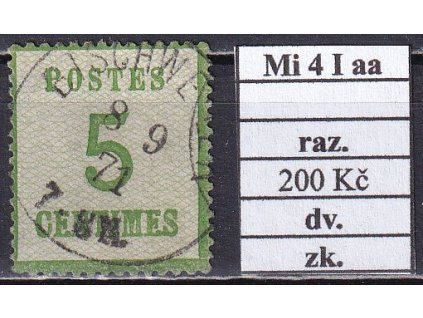 Elsass und Lothringen Mi 4 I aa razítkované zkoušené dv.
