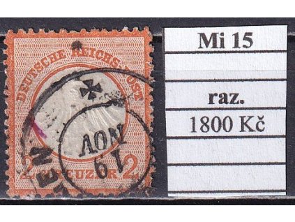 Deutsches Reich Mi 15 razítkované