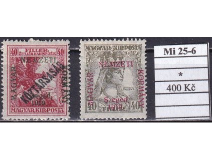 Szegedin Mi 25-6 po nálepce