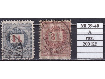Maďarsko Mi 39-40 A razítkované