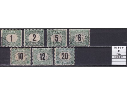 Maďarsko Mi P 1-9 B razítkované