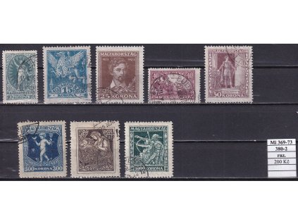 Maďarsko Mi 369-73 a 380-2 razítkované