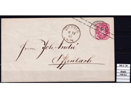 Preussen Mi U 36 razítkované