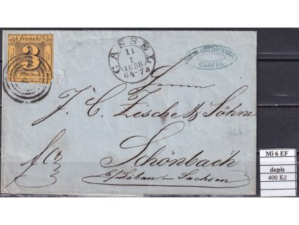 Thurn und Taxis Mi 6 EF dopis