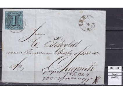 Thurn und Taxis Mi 11 EF dopis