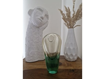 Dvoubarevná váza z hutního skla - Miloslav Klinger