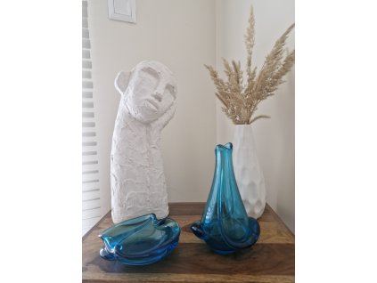 Tyrkysová sada z hutního skla - Miloslav Klinger