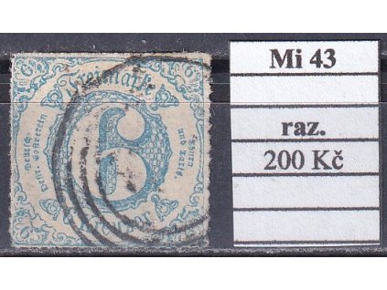 Thurn und Taxis Mi 43 razítkované