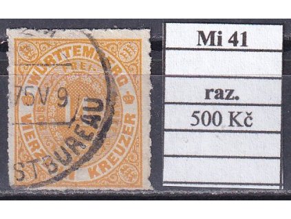 Wurttemberg Mi 41 razítkované