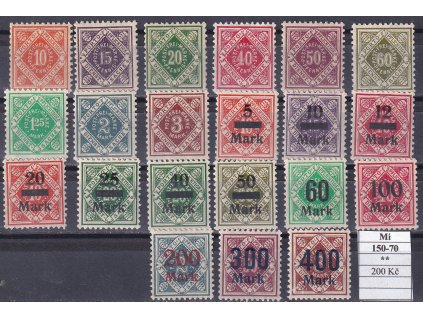 Wurttemberg Mi 150-70 svěží