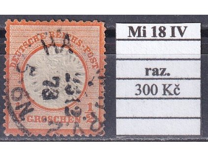 Deutsches Reich Mi 18 IV razítkované