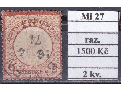 Deutsches Reich Mi 27 razítkované 2. kvalita