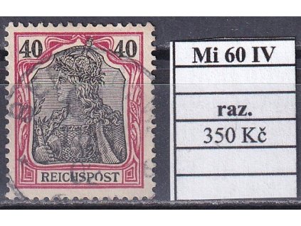 Deutsches Reich Mi 60 IV razítkované