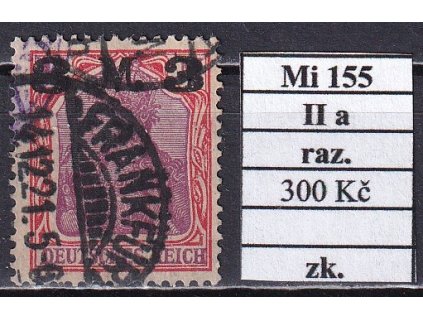 Deutsches Reich Mi 155 II a razítkované zkoušené