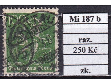 Deutsches Reich Mi 187 b razítkované zkoušené