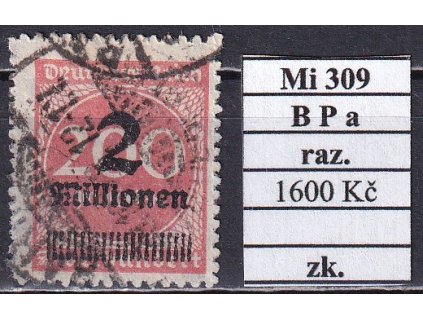 Deutsches Reich Mi 309 B P a razítkované zkoušené