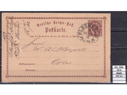 Hufeisenstempel 12-4 Gr. Sch. dopisnica