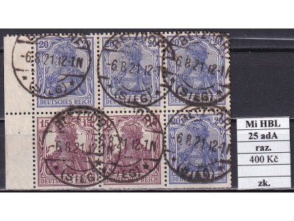 Deutsches Reich Mi HBL 25 adA razítkované zkouśené