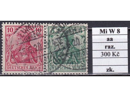 Deutsches Reich Mi W 8 aa razítkované zkoušené