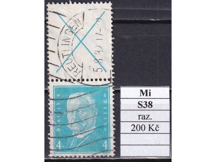 Deutsches Reich S 38 razítkované