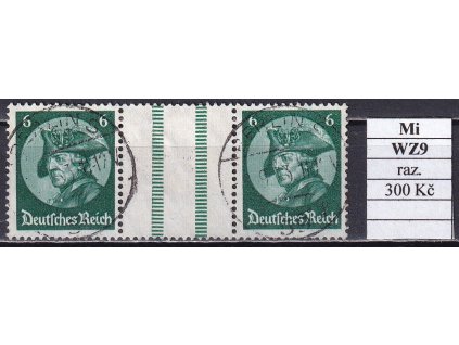 Deutsches Reich Mi WZ 9 razítkované