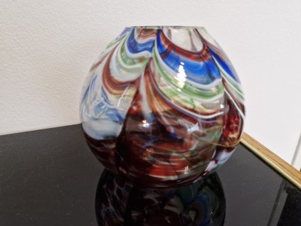 Pestrobarevná MURANO váza z foukaného skla