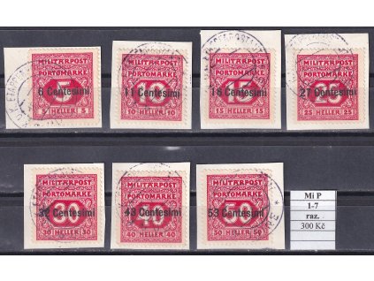 Feldpost Itálie Mi P 1-7 razítkované