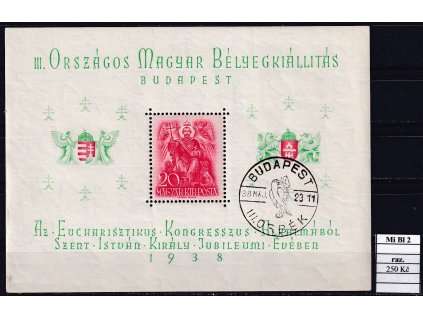 Maďarsko Mi Bl 2 razítkované