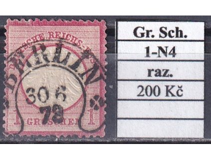 Hufeisenstempel 1N4 gr. Schild razítkované