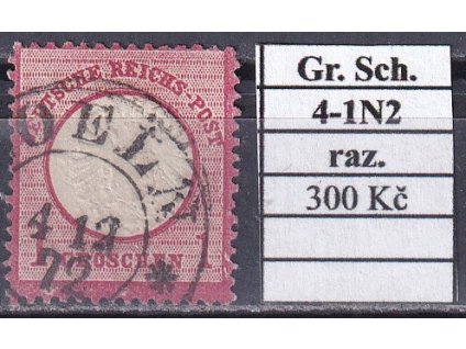 Hufeisenstempel 4-1N2 gr. Schild razítkované