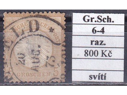 Hufeisenstempel 6-4 gr. Schild razítkované 2. kvalita