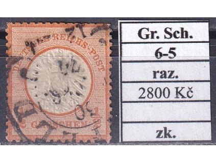 Hufeisenstempel 6-5 gr. Schild razítkované zkoušené