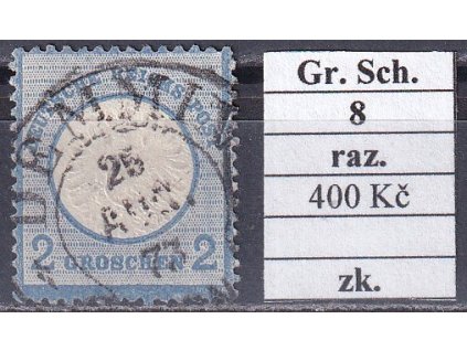 Hufeisenstempel 8 gr. Schild razítkované zkoušené