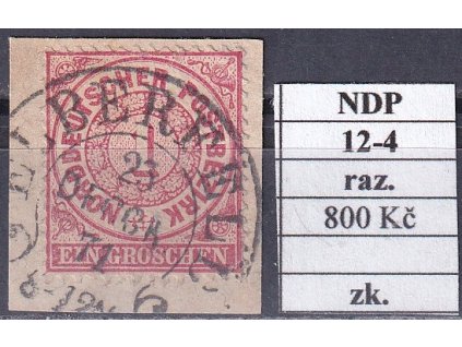 Hufeisenstempel 12-4 NDP razítkované zkoušené