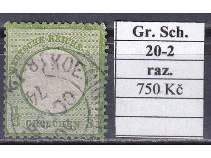 Hufeisenstempel 20-2 gr. Schild razítkované