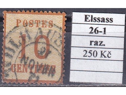Hufeisenstempel 26-1 Elsass razítkované