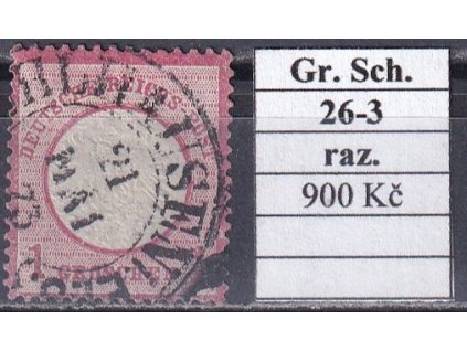Hufeisenstempel 26-3 gr. Schild razítkované