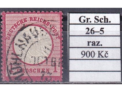 Hufeisenstempel 26-5 gr. Schild razítkované