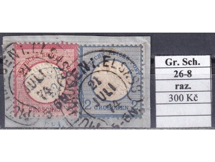Hufeisenstempel 26-8 gr. Schild razítkované