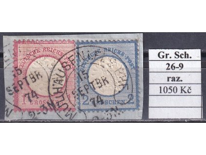 Hufeisenstempel 26-9 gr. Schild razítkované