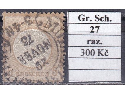 Hufeisenstempel 27 gr. Schild razítkované