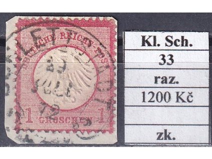 Hufeisenstempel 33 kl. Schild razítkované zkoušené