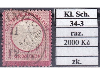 Hufeisenstempel 34-3 kl. Schild razítkované zkoušené