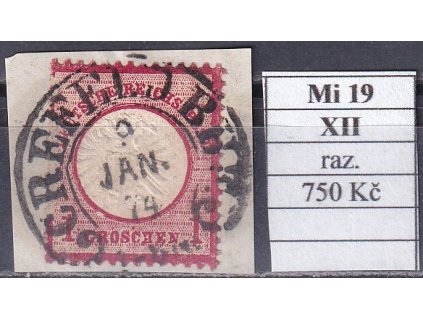 Deutsches Reich Mi 19 XII razítkované